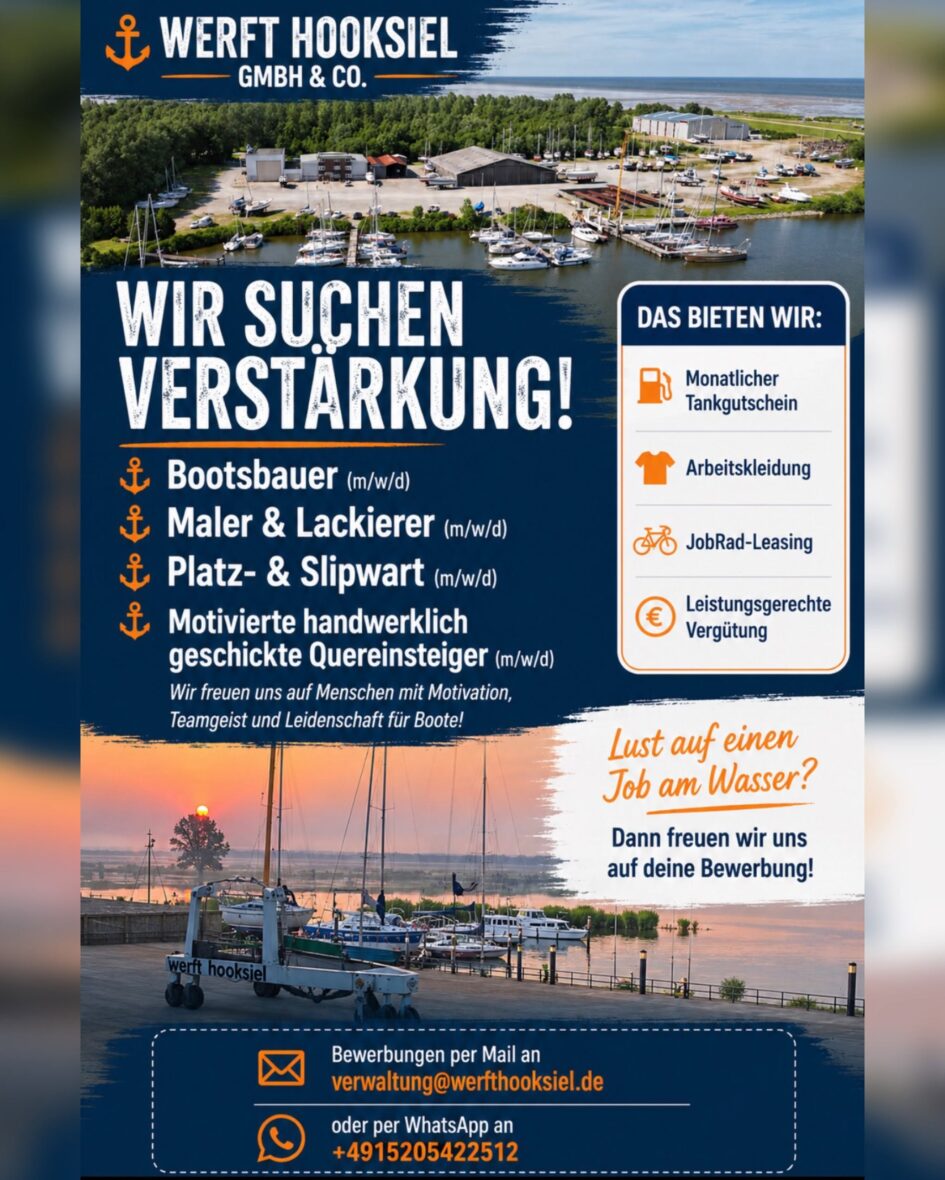 Bootsbauer Maler Lackierer Platzwart Slipwart in Hooksiel gesucht Bootsbauer Maler Lackierer Platzwart Slipwart in Hooksiel gesucht